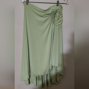 Max Studio Light Green High Low Skirt Size S Dancing